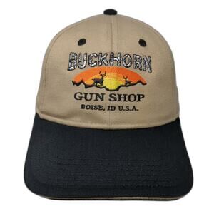 Buckhorn Gun Shop Boise ID U.S.A. Strapback Baseball Cap Beige One Size Otto